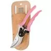 Pink Leonard Traditional Bypass Pruner With Case