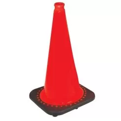 Traffic Cone 18in, High-Vis Orange, 3lb