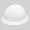 Safety Helmet Full Brm W/Access Slots 4-Point Mega Ratchet Suspn White