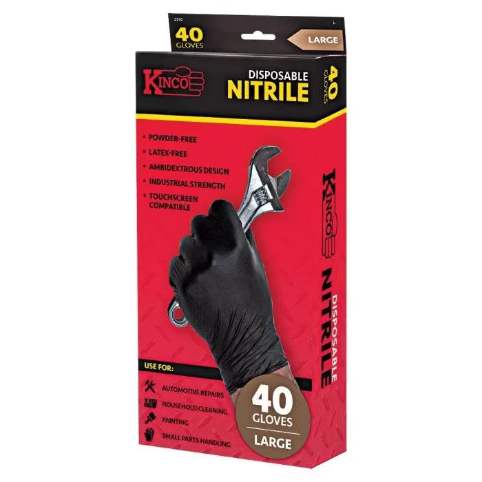 Kinco Powder-Free Disposable Nitrile Gloves, Extra Large, 40/PKG 2 Kinco Powder-Free Disposable Nitrile Gloves, Extra Large, 40/PKG - Image 2