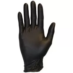 Single-Use Black Nitrile Gloves, Extra Large, Pack Of 100