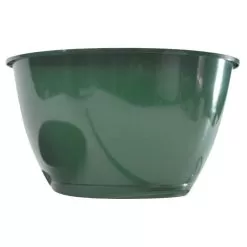 Belden Plastics 14-Inch Saucerless Baskets, Green, Case Of 25