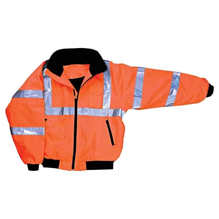 Majestic-Lined Orange Bomber Jacket Class III - Size XL 2 Majestic-Lined Orange Bomber Jacket Class III - Size XL - Image 2