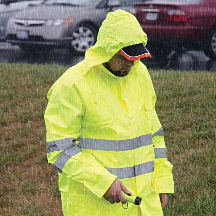 Majestic Hi-Vis High-Visibility Class III Rainwear Jacket 4 Majestic Hi-Vis High-Visibility Class III Rainwear Jacket - Image 4