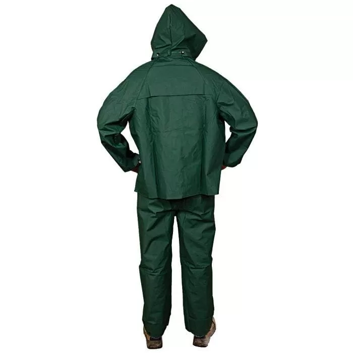 Onguard Sitex 3 Piece PVC On Polyester Rainsuit Green XL 2 Onguard Sitex 3 Piece PVC On Polyester Rainsuit Green XL - Image 2