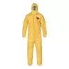 Chemical Protective Coveralls With Attached Hood Yellow XL