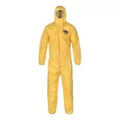Chemical Protective Coveralls With Attached Hood Yellow XL
