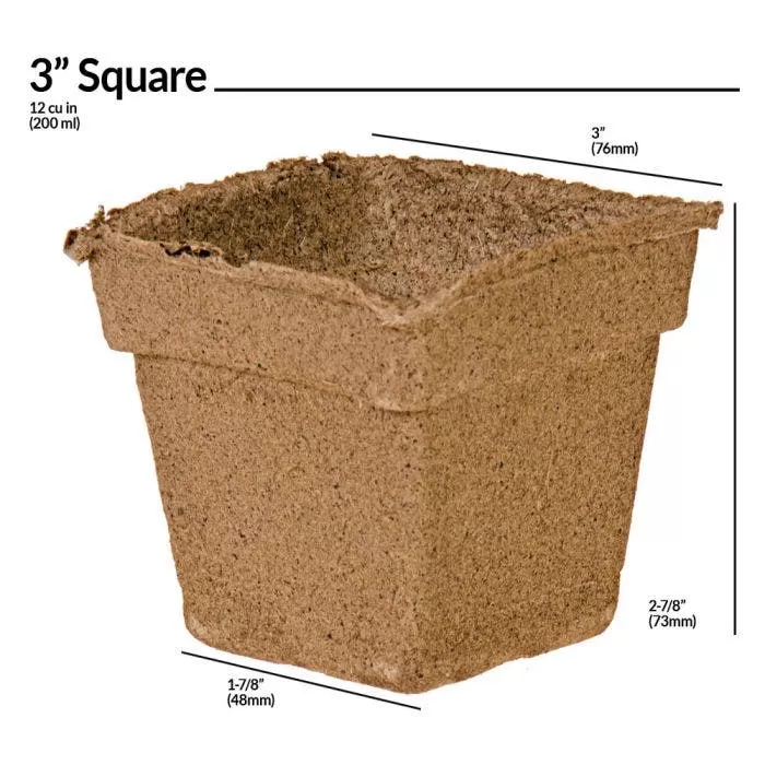 CowPots, #3 Square Pots, Case Of 400 2 CowPots, #3 Square Pots, Case Of 400 - Image 2