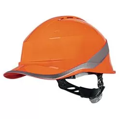 Safety Helmet Full Brm W/Access Slots 4-Point Mega Ratchet Suspn Orange