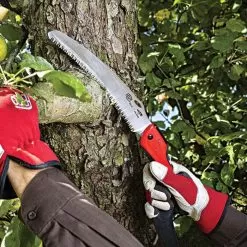 Felco Folding Saw With 9.5 Inch Blade -Gardening Shop f604 in use