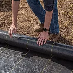 3.2oz Premium Woven Ground Cover 15ft (Folded) X 300ft -Gardening Shop gc123 live rolling 5.2.23 1 1