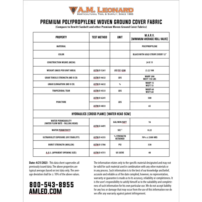 3.2oz. Premium Woven Ground Cover 4ft X 300ft 5 3.2oz. Premium Woven Ground Cover 4ft X 300ft - Image 5