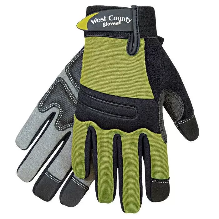 West County Women's Landscaping Gloves, Stem Green, Large 1 West County Women's Landscaping Gloves, Stem Green, Large