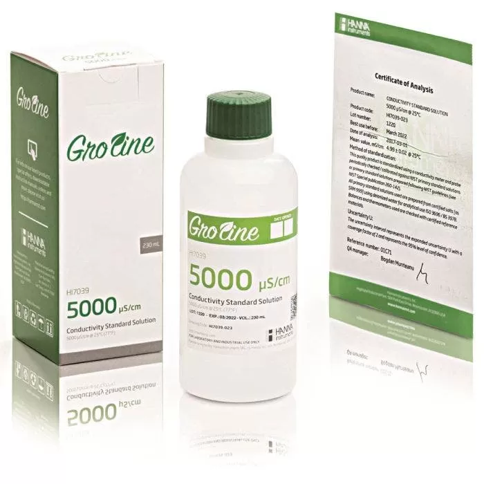 Hanna Conductivity Standard Solution 5000 ?S Cm 230 ML 1 Hanna Conductivity Standard Solution 5000 ?S Cm 230 ML