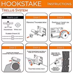 HookStake Trellis, Pack Of 25 -Gardening Shop hst25 instructions