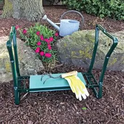 Garden Kneeler & Bench, Green -Gardening Shop knst grn 6