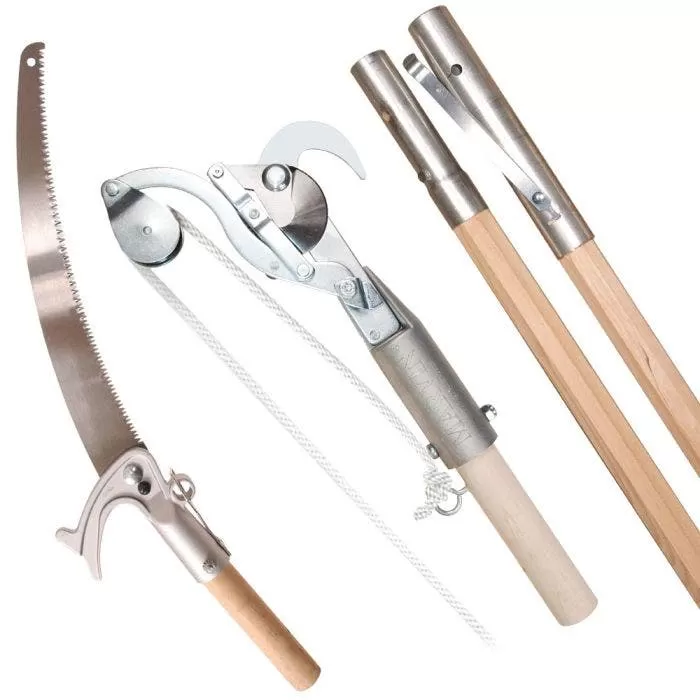 Marvin Pole Pruner & Saw Combination With Two 6ft Sectional Wood Poles 1 Marvin Pole Pruner & Saw Combination With Two 6ft Sectional Wood Poles