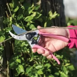 Pink Leonard Deluxe Soil Knife And Pink Traditional Bypass Pruner With Sheath -Gardening Shop pk2c 3