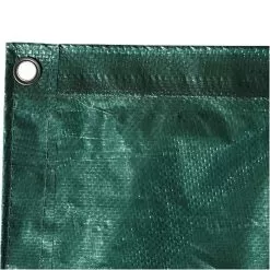 Green Tuff Tarp, 4.5oz. Polyethylene With Grommets, 12ft X 22ft