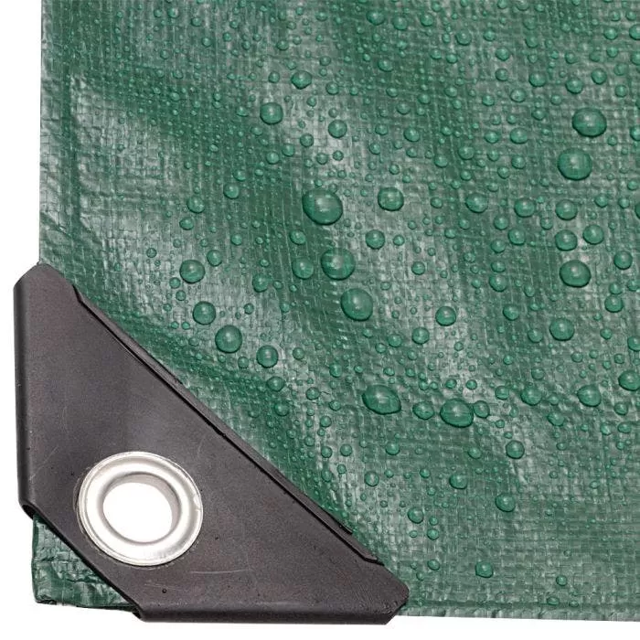 Green Tuff Tarp, 4.5oz. Polyethylene With Grommets, 16ft X 20ft 2 Green Tuff Tarp, 4.5oz. Polyethylene With Grommets, 16ft X 20ft - Image 2