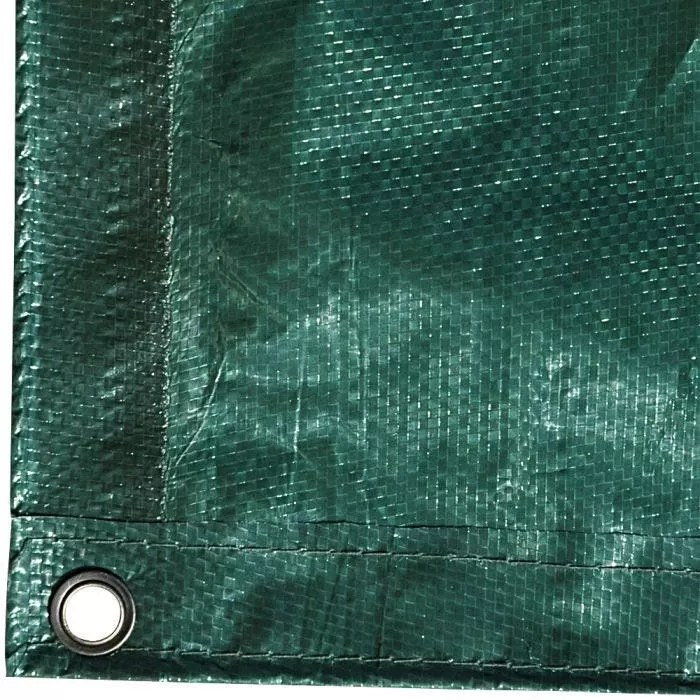 Tuff Tarp 4.5oz. Polyethylene With Grommets 3ft Apart 3ft Sewn Rope 9ft X 12ft Green 1 Tuff Tarp 4.5oz. Polyethylene With Grommets 3ft Apart 3ft Sewn Rope 9ft X 12ft Green