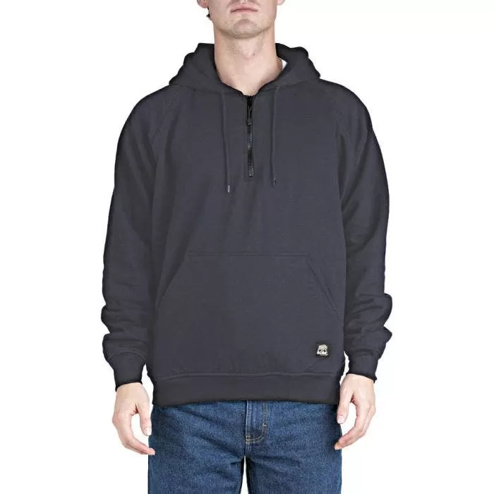 BERNE Mastic Thermal-Lined Hooded Quarter-Zip, Gray, Large 2 BERNE Mastic Thermal-Lined Hooded Quarter-Zip, Gray, Large - Image 2