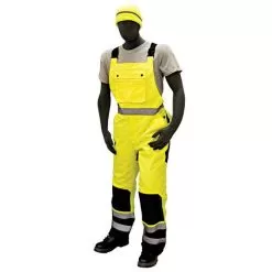Majestic Hi-Viz Waterproof Bibs Black Knees And Cuffs