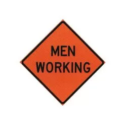 Roll Up 36in Non Reflective Mesh Safety Sign