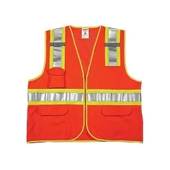 Surveyor Safety Vest, Class 2, Orange Or Lime